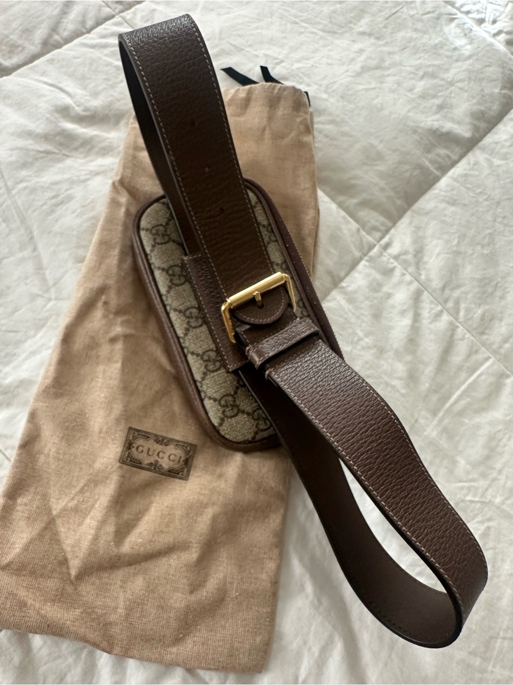 Gucci Brown GG Supreme Web Belt Bag - Picture 5 of 5